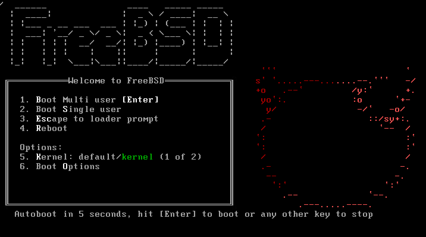 FreeBSD boot screenshot
